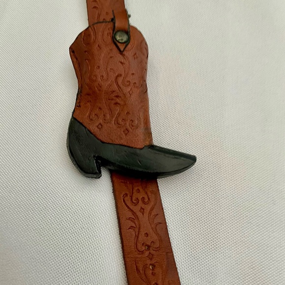 Ladies Watch - Embossed Brown Leather Boot w/ Hidden Watch Vintage - Never Used